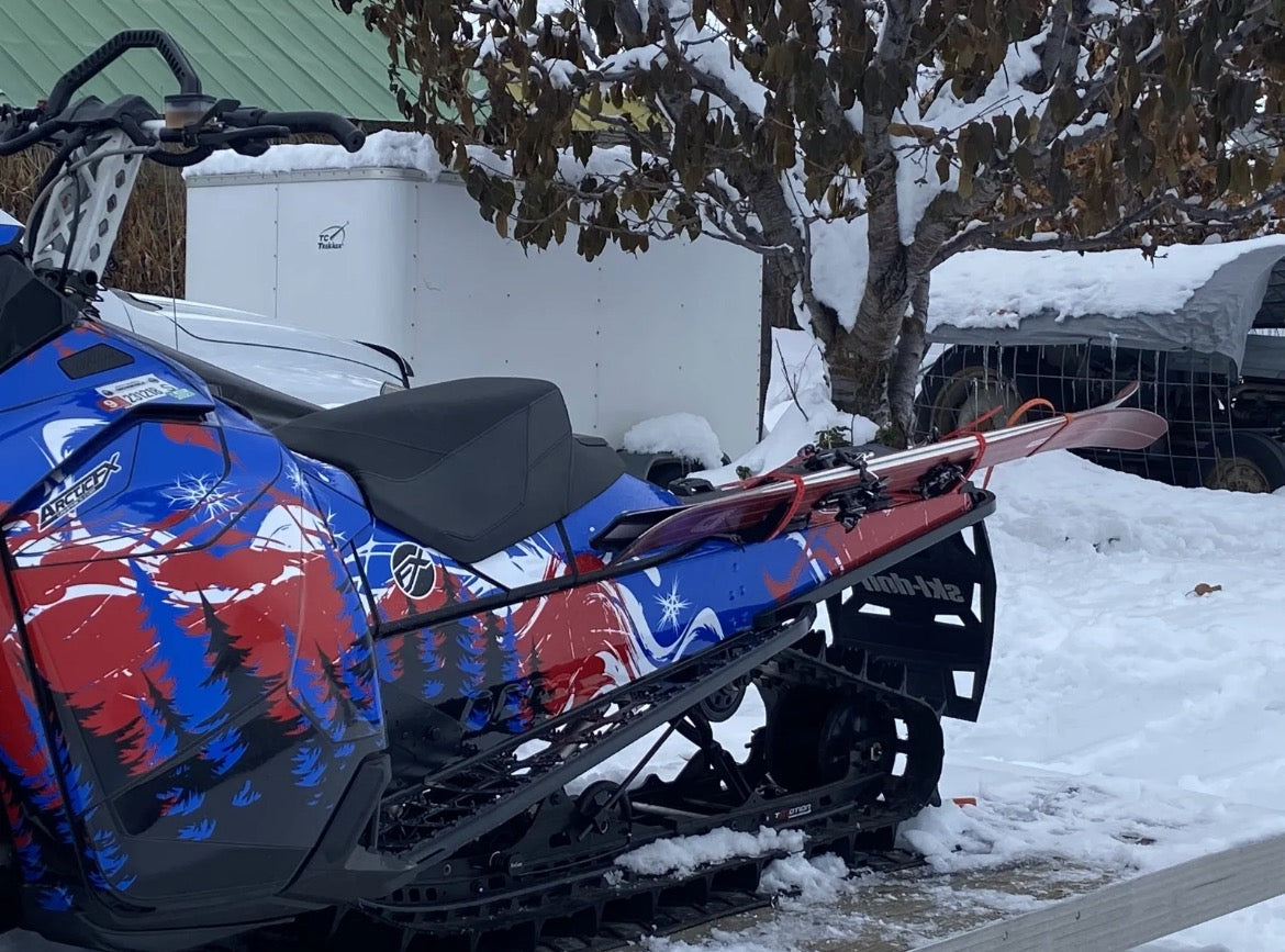 Universal Snowmobile Ski Rack System